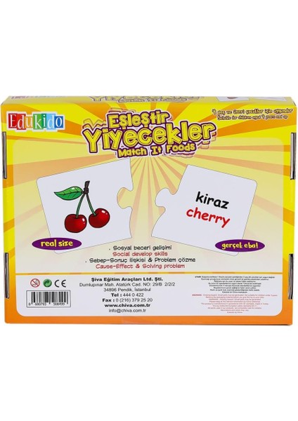 EDU-1002 Eşleştir Yiyecekler -Chiva fiyatları