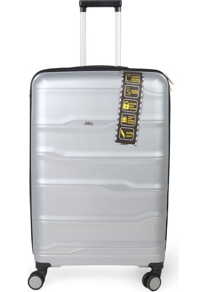 Pp Büyük Boy Valiz - Gümüş - 77X45X32 cm