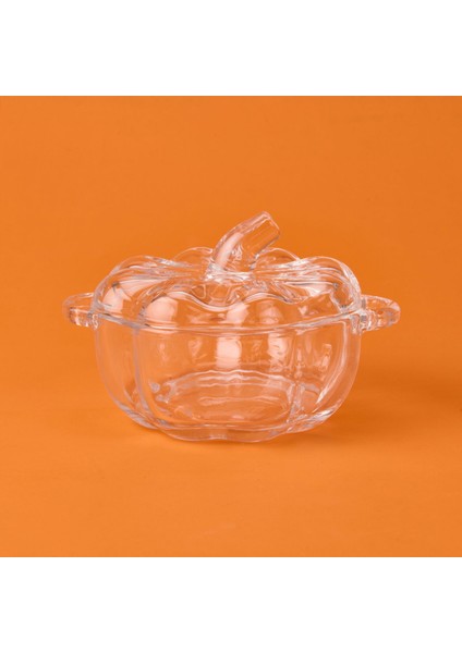 Kulplu Cam Şekerlik - Şeffaf - 10 cm