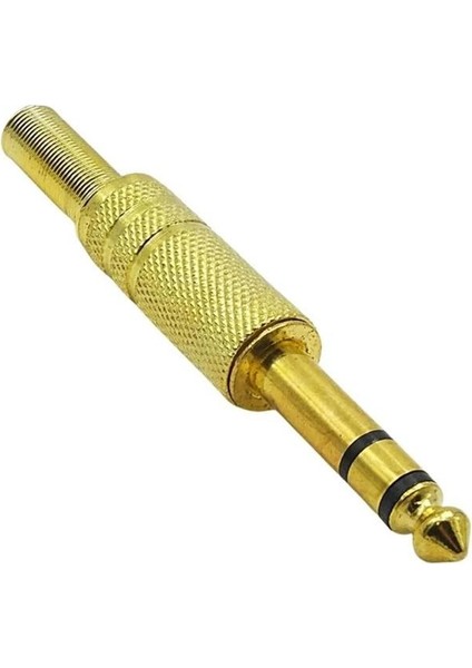PM-2227 Gitar Jack Stereo Sarı Gold Metal