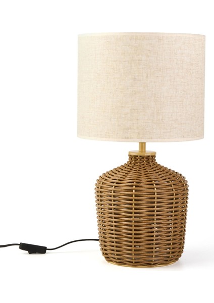 Lighting Green Culture Rattan Abajur - Natürel / Krem