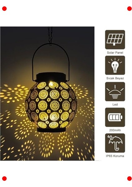 Güneş Enerjili Askılı Dekoratif Bahçe Feneri fırsatları