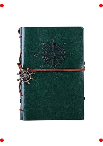 Retro Denizci Not Defteri - Poliüretan Deri Kapak