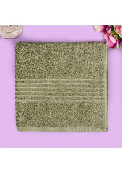 Soft Samantha Yüz Havlusu - Haki - 50X100 cm