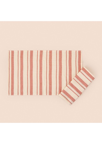 Soft Alno 2'li Amerikan Servis - Ekru / Kiremit - 30X50 cm modelleri