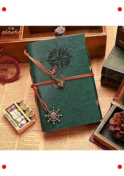 Retro Denizci Not Defteri - Poliüretan Deri Kapak fırsatları