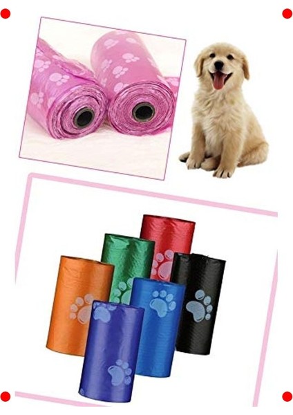 Pati Desenli Kedi Köpek Atık Torbası (4'lü Paket)