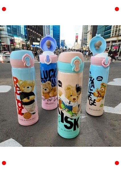 Ayıcık Tasarımlı 500 ml Paslanmaz Çelik Çocuk Termosu fırsatları