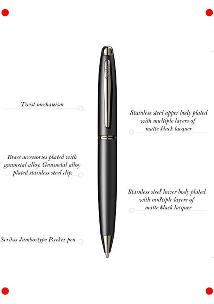 Mat Siyah Şık Tasarım Tükenmez Kalem fiyatları