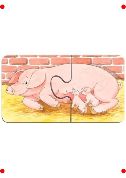 Çiftlik Temalı 9x2 Parça Çocuk Yapbozu Seti fırsatları