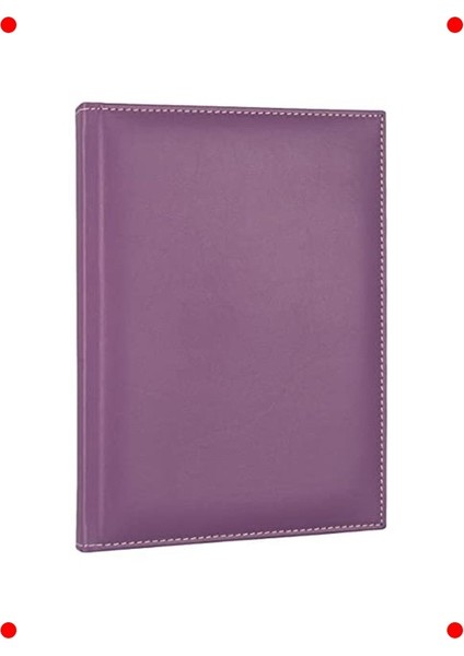 2026 Tarihli Deri Ajanda 17X24 cm - Lila