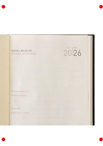 2026 Tarihli Deri Ajanda 17X24 cm - Lila fiyatları