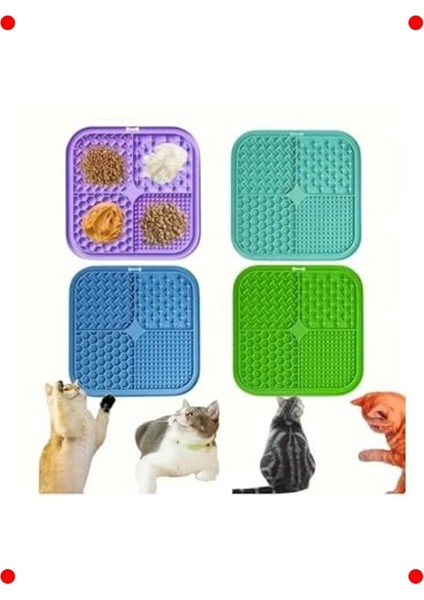 Yavaş Yeme Kabı & Yalama Matı, Kedi ve Köpek Için 20X20