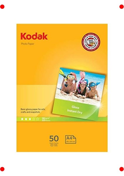 A4 Parlak Inkjet Fotoğraf Kağıdı - 50 Yaprak