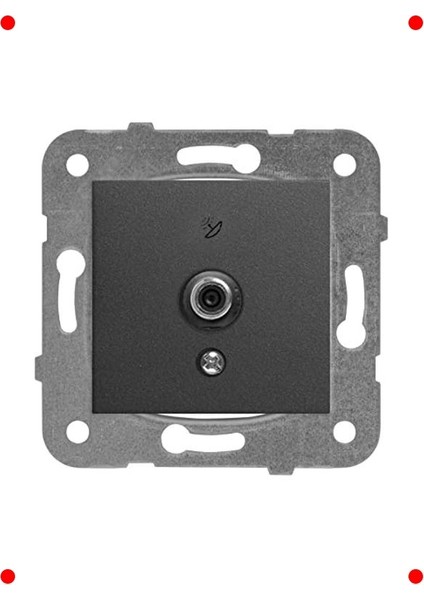 Siyah Uydu Prizi, F Kon Konnektörlü, 10 Db