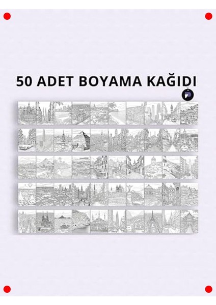 Yetişkinler Için Şehir Manzaraları Boyama Kitabı fiyatları