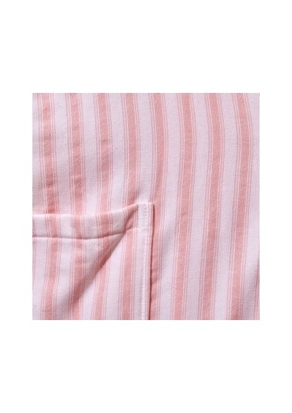 Soft Kimono Çizgili Kadın Bornoz - Beyaz / Pembe - S / M modelleri