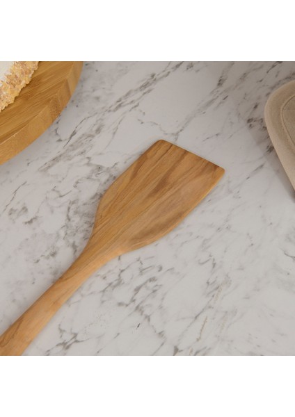 Zeytin Ağacı Düz Spatula - Açık Kahverengi - 30 cm fiyatları