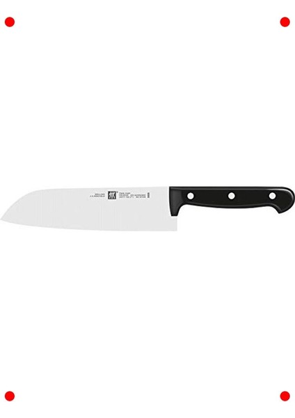 Santoku Bıçağı - Paslanmaz Çelik, Siyah