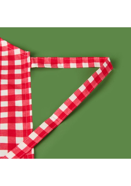 Soft Pötikareli Mutfak Önlüğü - Kırmızı / Ekru - 63X72 cm modelleri