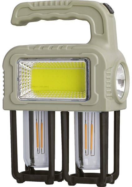 PT-6219 USB Şarjlı Solar El Feneri | Powerbank Özellikli 1000 Lumen