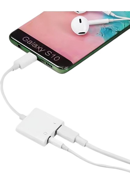 Type-C Kulaklık ve Şarj Dönüştürücü Adaptör 2’si 1 Arada Aux + Type-C Şarj Girişi fiyatları