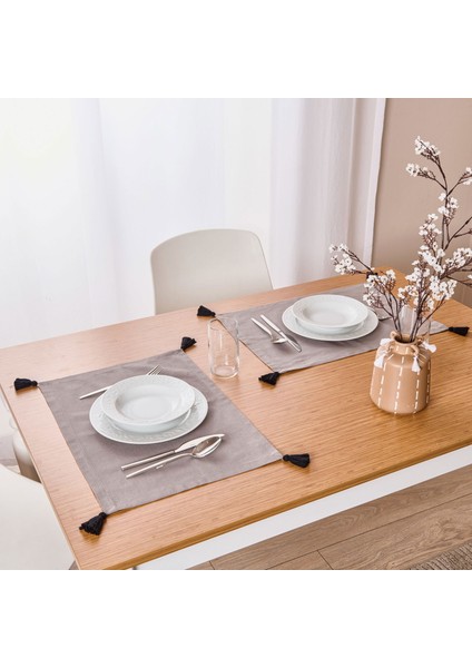 Soft Anthracite 2'li Amerikan Servis - Antrasit - 35X50 cm