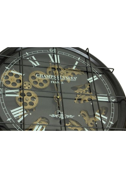 Saat Çarklı Izgaralı Duvar Saati Dekoratif Ev Ofis Hediyelik fırsatları