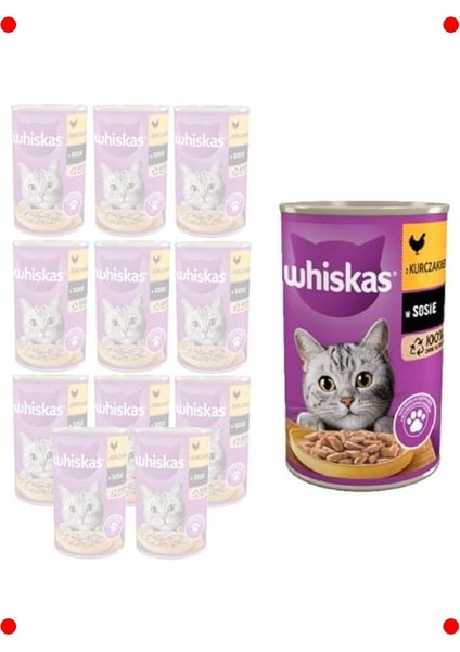 Tavuklu Yetişkin Kedi Konserve Yaş Mama (24 x 400G)
