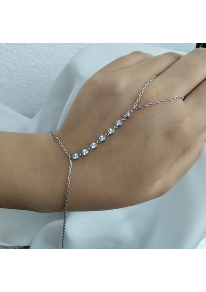 925 Ayar Gümüş Zirkon Taşlı ve Otantik Detay Şahmeran Kadın Bileklik- Şık Tasarım (Küre Model)