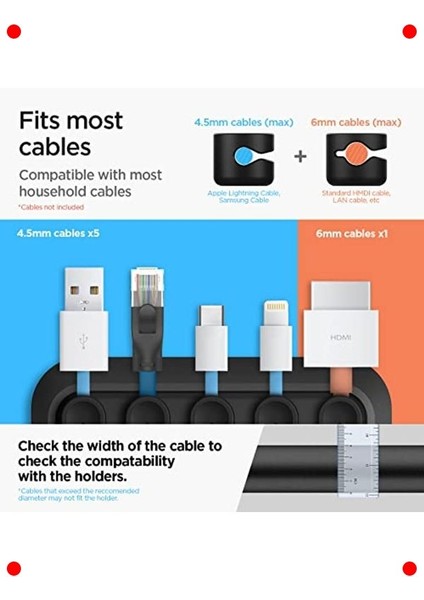 Manyetik Kablo Tutucu - Siyah fırsatları