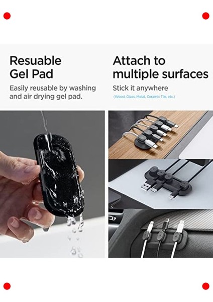 Manyetik Kablo Tutucu - Siyah indirimleri