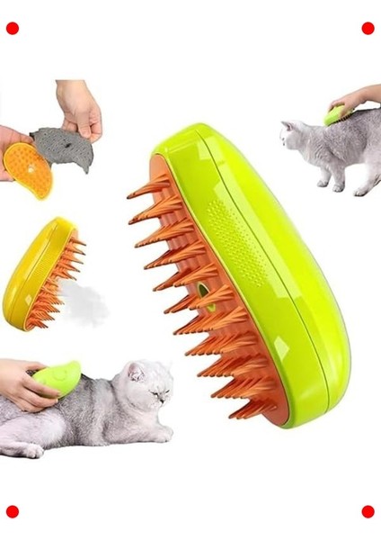 Buharlı Evcil Hayvan Tarağı ve Yıkama Fırçası