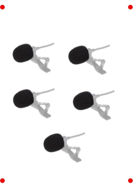 5'li Yaka Mikrofonu Süngeri Seti