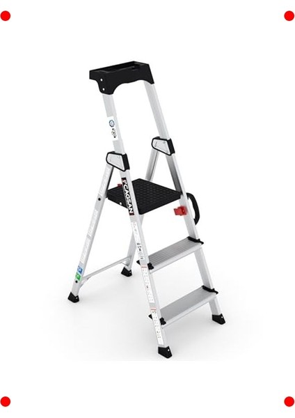 Profesyonel Alüminyum Merdiven (2+1 Basamak)
