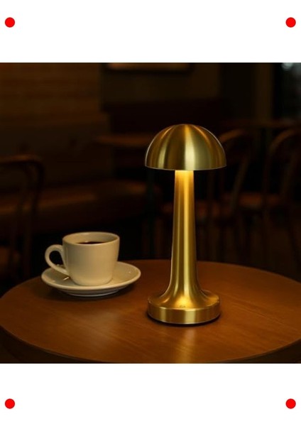 Şarjlı Dekoratif Masa Lambası, 3 Renk, Dimmerli