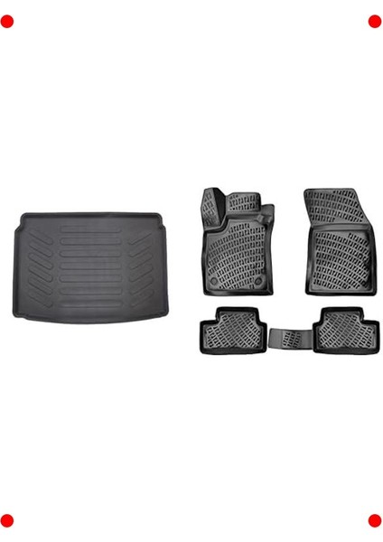 Renault Megane 4 Hb 3D Paspas & Bagaj Havuzu Seti (2016+)