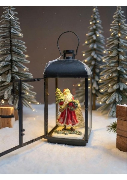 Yılbaşı Sokak Feneri Işıklı 35 cm