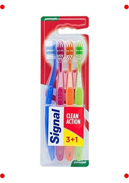 4'lü Yumuşak Korumalı Diş Fırçası Seti