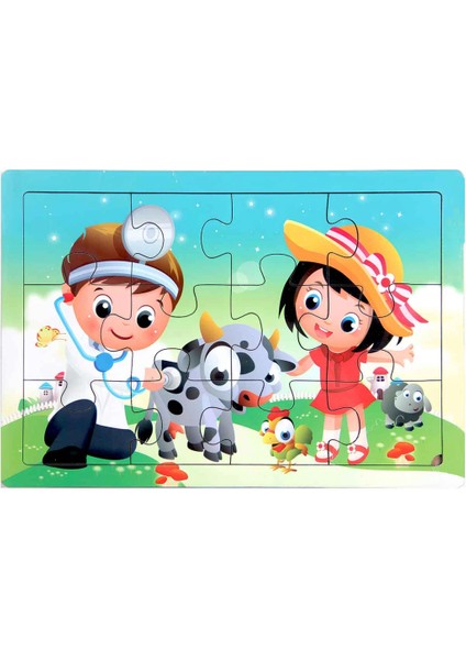 Ahşap Eğitici Puzzle 12 Parça fiyatları