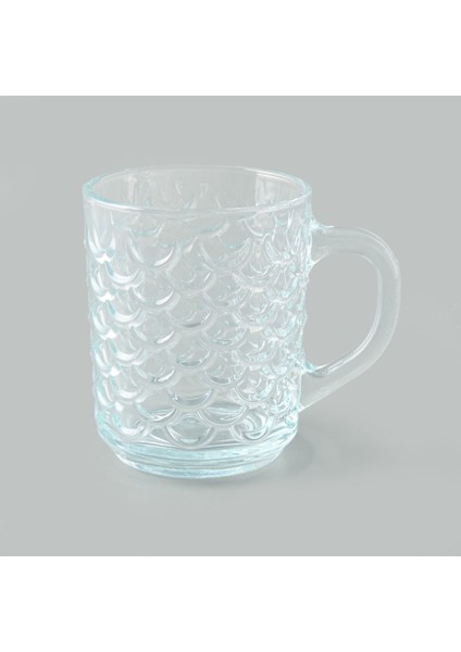 Glass Cam Balık Sırtı Desenli Kupa - Şeffaf - 240 ml modelleri
