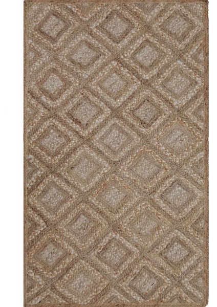 Home ET122 Bolero Jüt Örgü Halı - Natürel - 80X150 cm