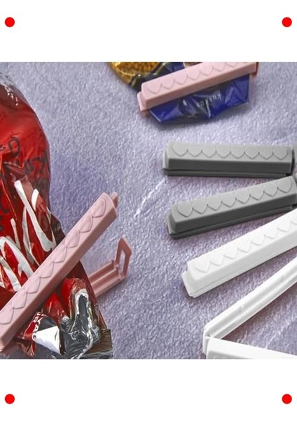 Karışık Renkli Çok Amaçlı Poşet Klipsi Seti (6 Adet)