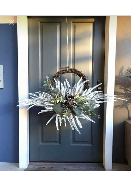 Yılbaşı Temalı Yeni Yıl Karlı Kapı Süsü Çelenk Süs fiyatları