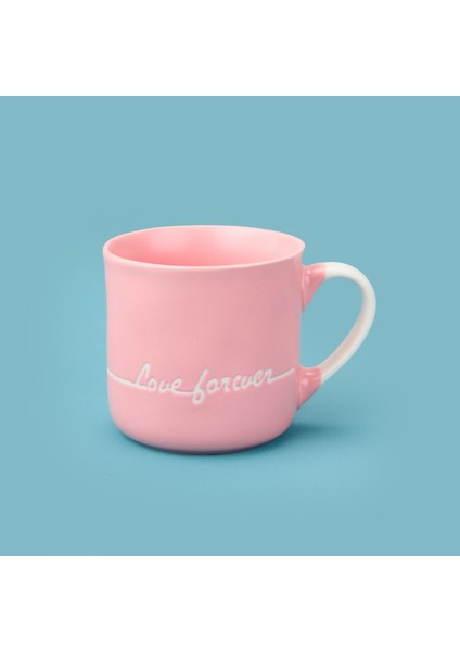 Houseware Love Forever Porselen Kupa - Pembe - 320 ml