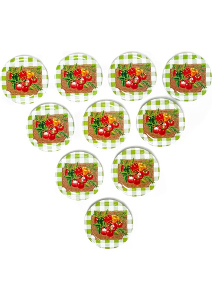 10'lu Kavanoz Kapağı - 8,2 cm - Asorti modelleri