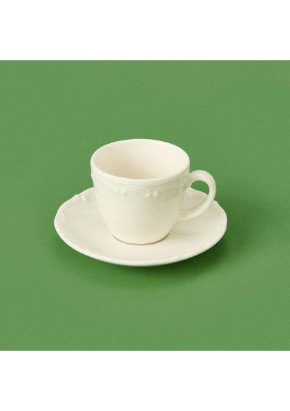 Porselen 12 Parça Kahve Fincan Seti - Beyaz modelleri