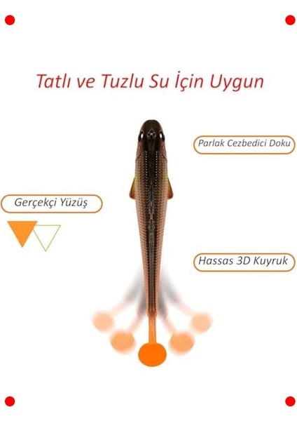 5 Adet Yumuşak Silikon 3D Sahte Olta Yem Seti fırsatları