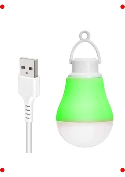 USB Kablolu 5W LED Ampul - Taşınabilir Aydınlatma