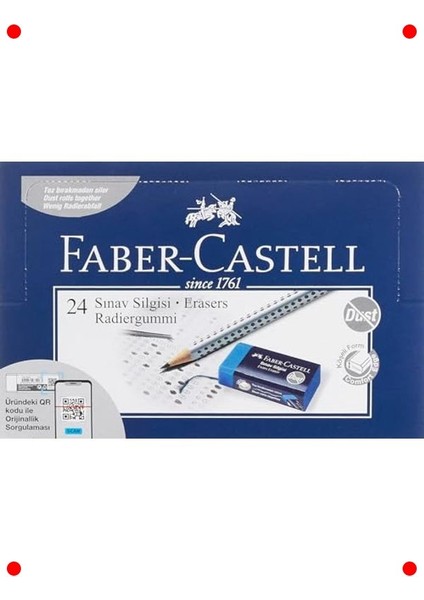 Kolay Silen Mavi Sınav Silgisi (24 Adet)